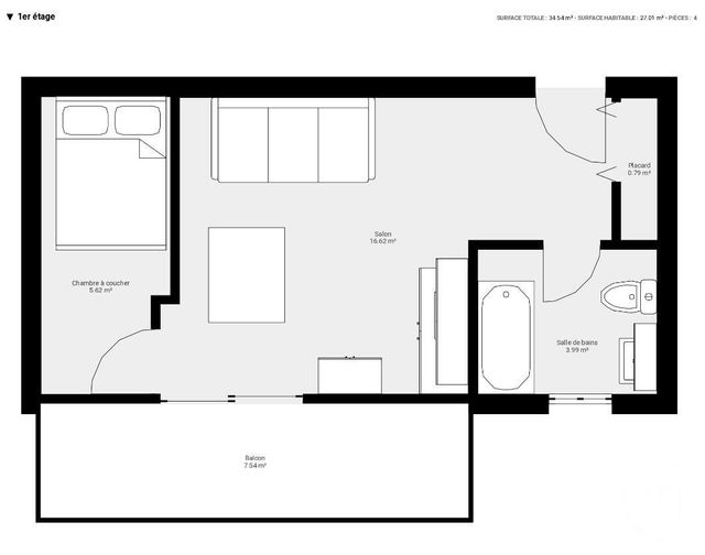 Afficher la photo en grand Appartement Studio à vendre - 1 pièce - 24.81 m2 - THOLLON LES MEMISES - 74 - RHONE-ALPES - Century 21 Chablais - Léman