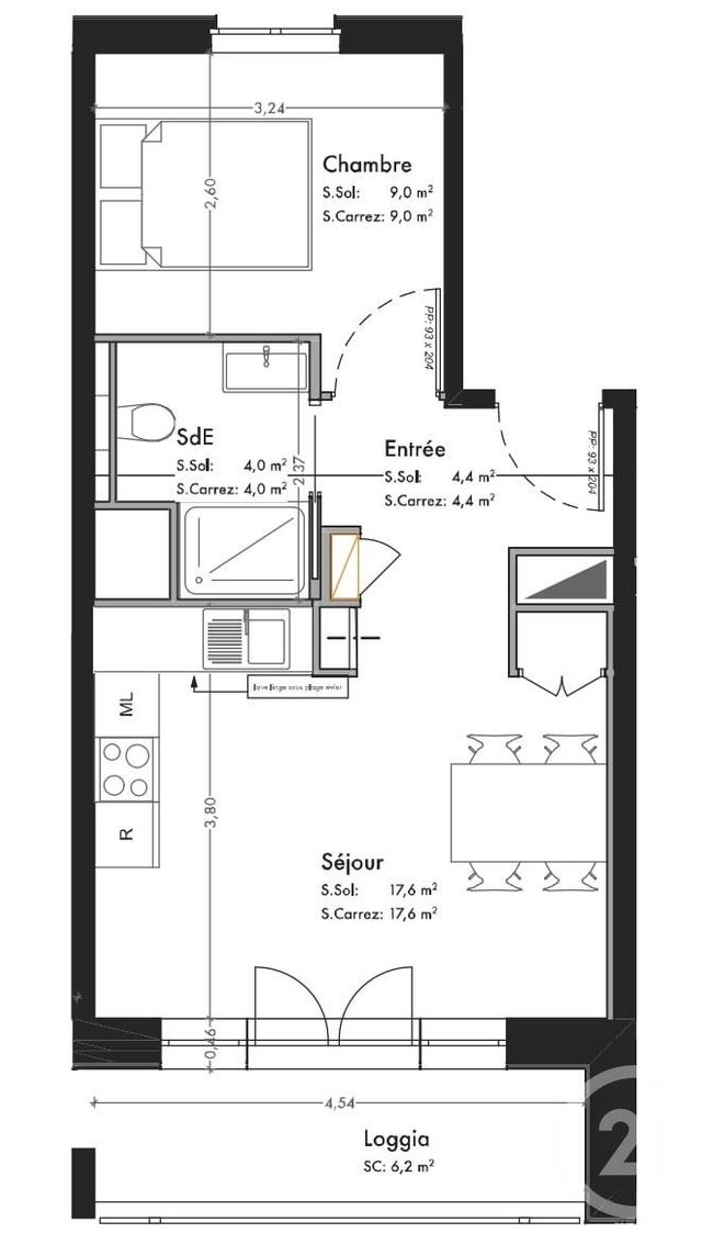 Appartement F2 à vendre - 2 pièces - 35.1 m2 - CHATEL - 74 - RHONE-ALPES - Century 21 Chablais - Léman