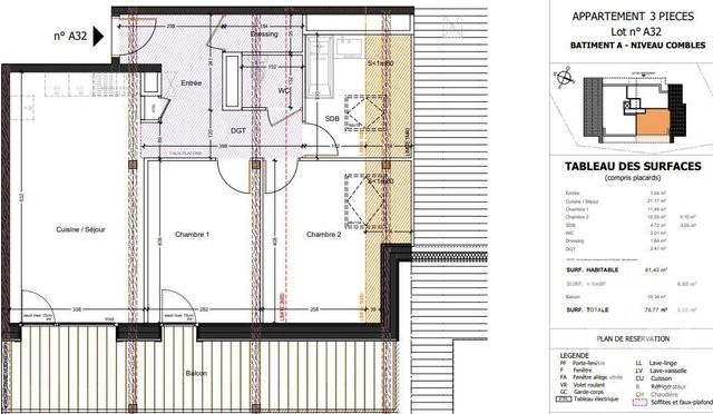 Appartement F3 à vendre - 3 pièces - 61.43 m2 - ABONDANCE - 74 - RHONE-ALPES - Century 21 Chablais - Léman