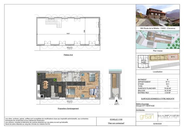 Appartement F4 à vendre - 4 pièces - 79.5 m2 - CHEVENOZ - 74 - RHONE-ALPES - Century 21 Chablais - Léman