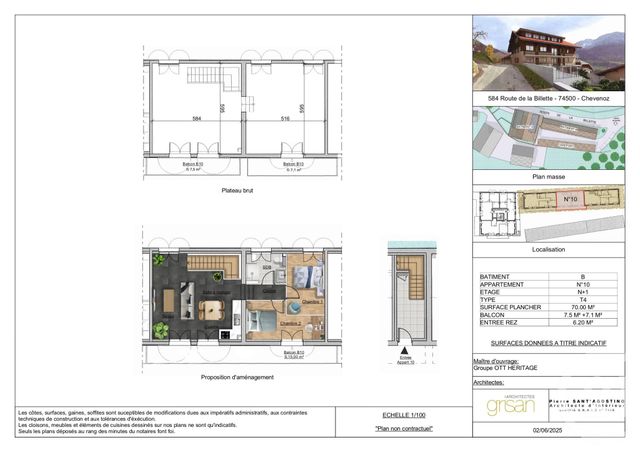 Appartement F4 à vendre - 4 pièces - 70.0 m2 - CHEVENOZ - 74 - RHONE-ALPES - Century 21 Chablais - Léman
