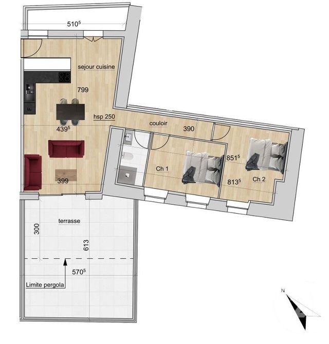 Appartement F3 à vendre VINZIER